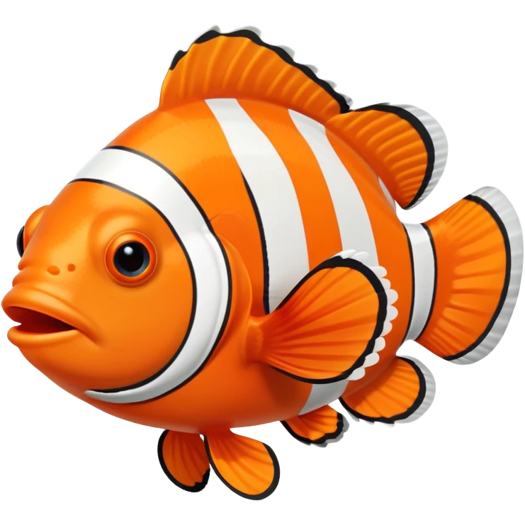 Clownfish with orange and white stripes emoji