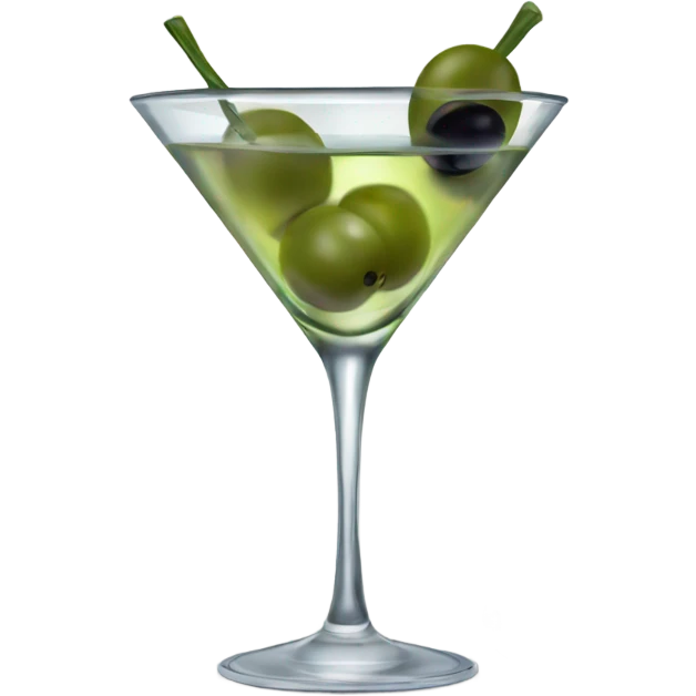 Clear martini with olives  emoji