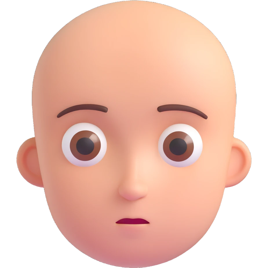 a person with a visible lump on their forehead emoji