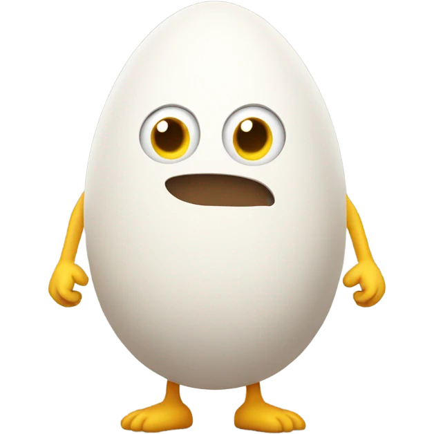egg with arms and legs  emoji