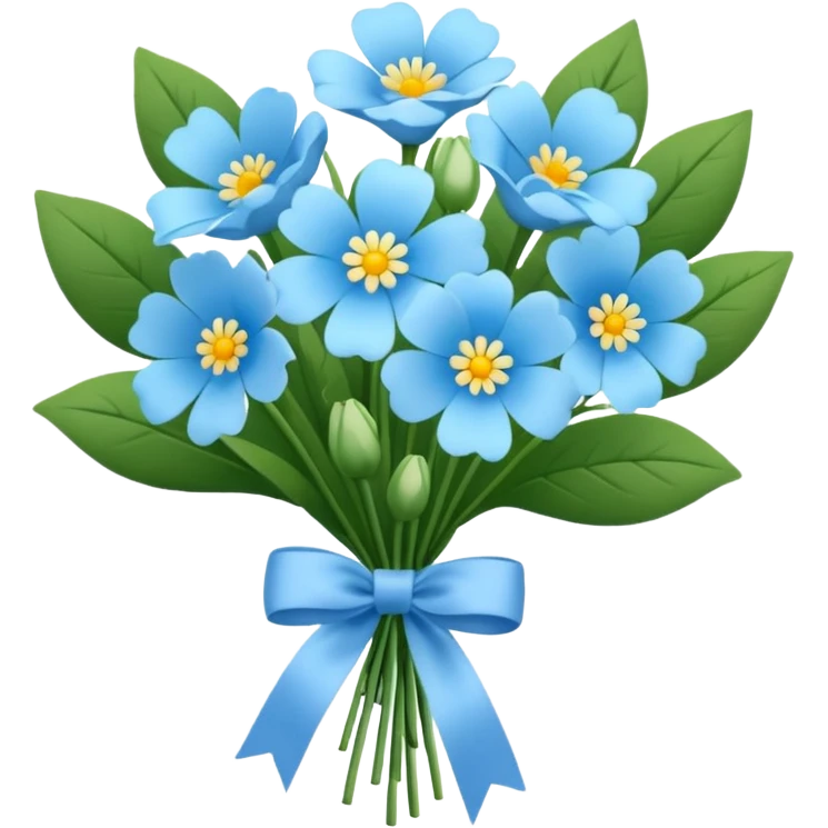 pale blue flower bouquet emoji