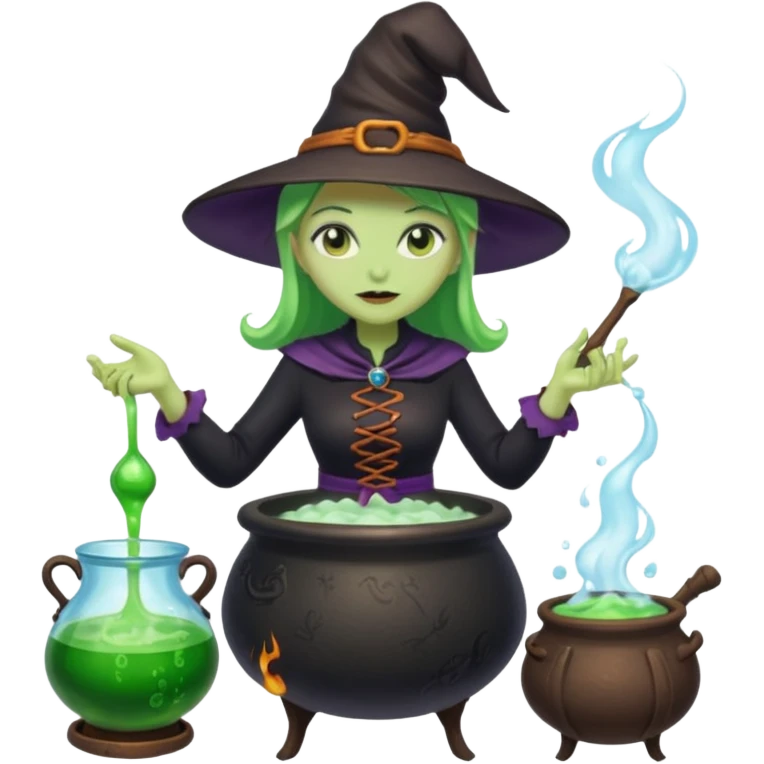 green witch cooking potion emoji