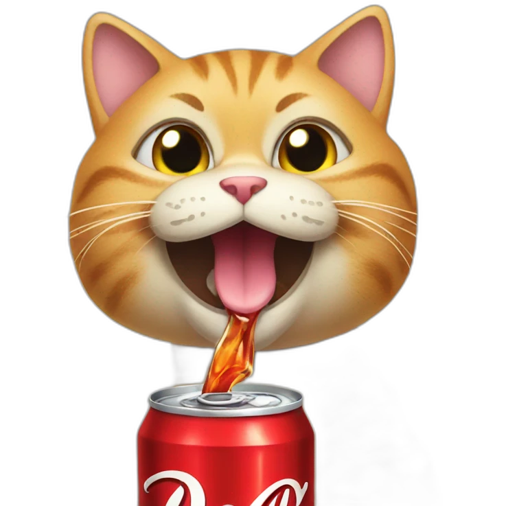 cat drink a cola emoji