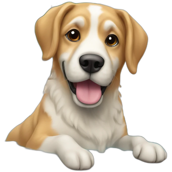 Chien dans une piscine emoji