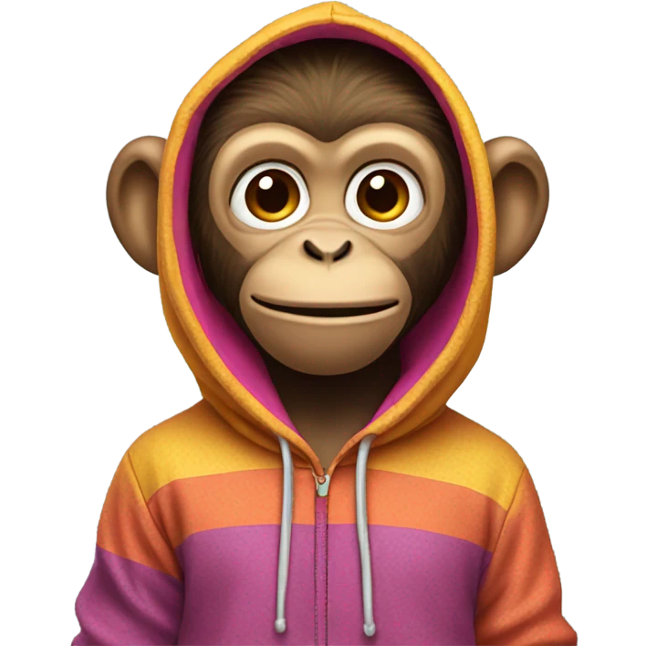 Monkey with hoodie emoji