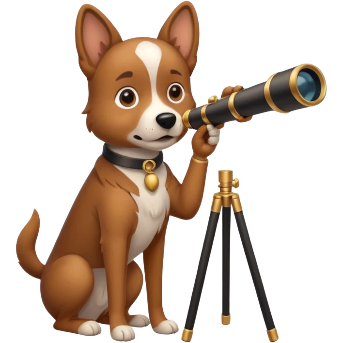 dog with telescope  emoji