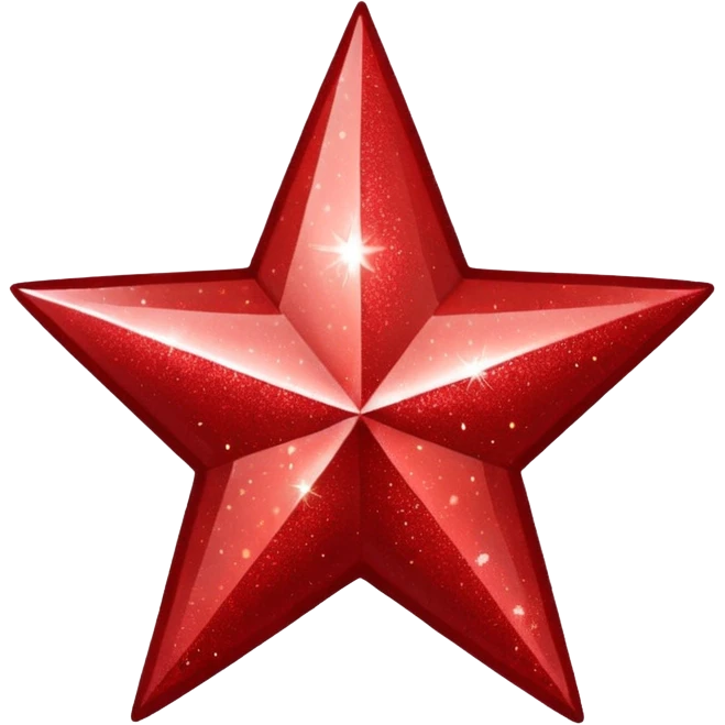 red glitter star emoji