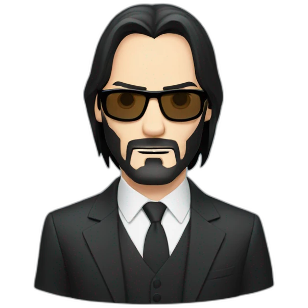 John Wick with glasses emoji