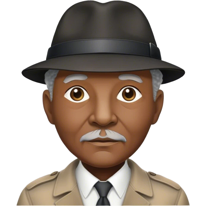 Elderly Black Detective with a kangold hat emoji