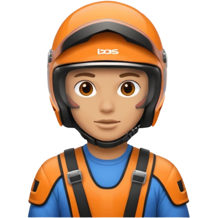 dirtbike rider face with helmet on emoji