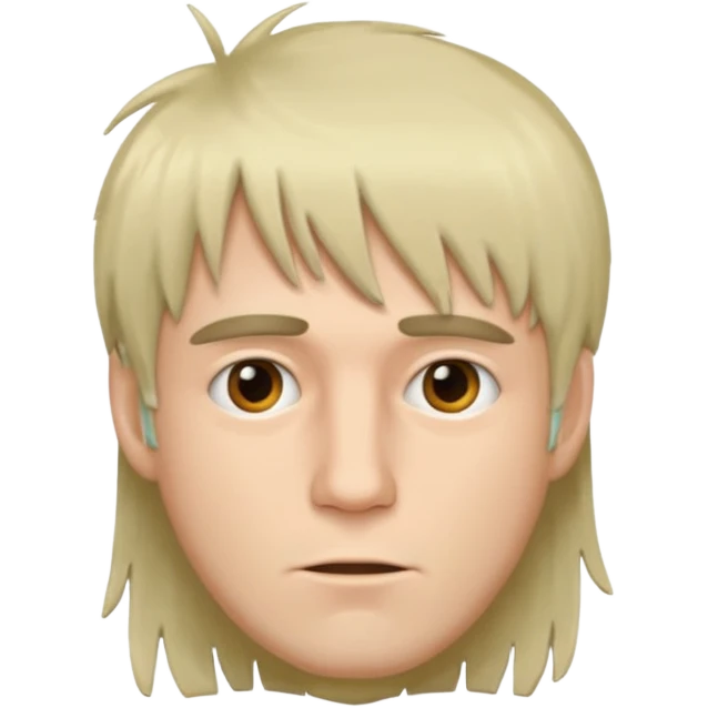 Man with long messy fringe emoji