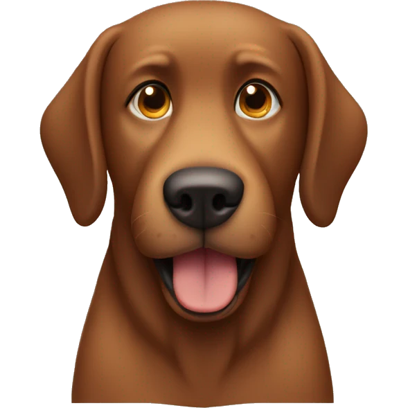 Brown dog who looks like a bear emoji
