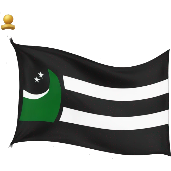 Blach flag with لا إله إلا الله written in it emoji