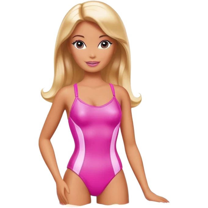 barbie in pink spam bathing suit emoji
