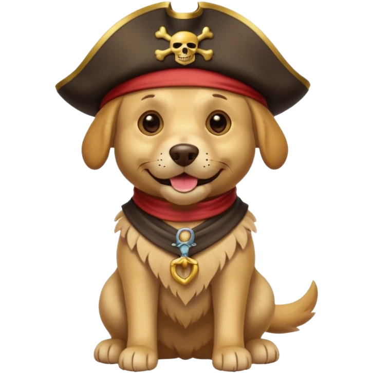 Pirate Labrador full body  emoji