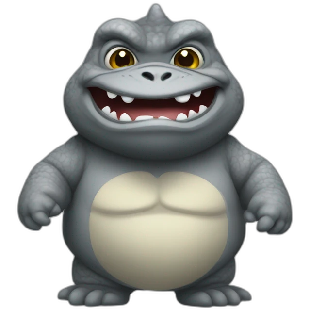 minilla cute grey emoji