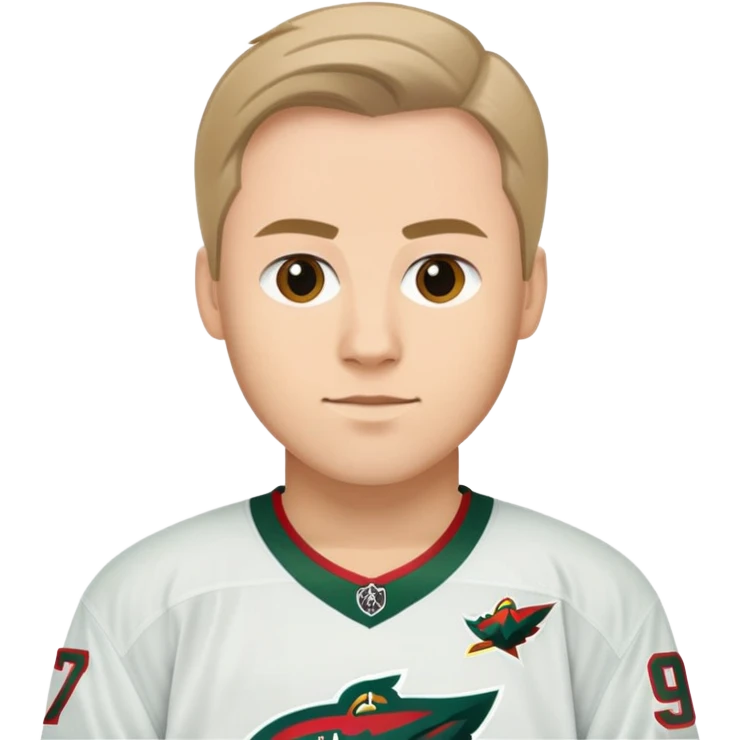 Minnesota Wild player Kirill Kaprizov number 97 jersey emoji