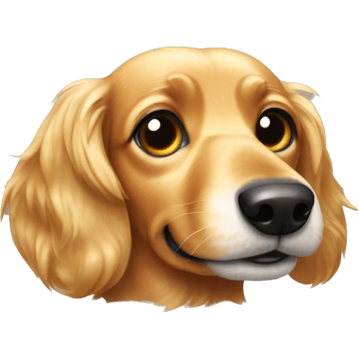 golden fluffy daschund emoji