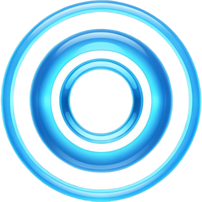 circular blue halo 3d hovering emoji