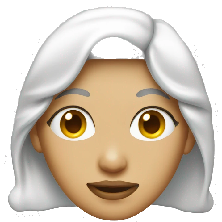 Female face covered in icing  emoji