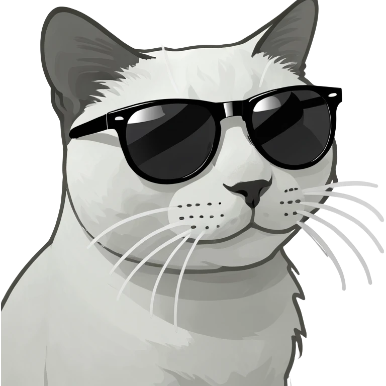 Cat with sunglasses emoji