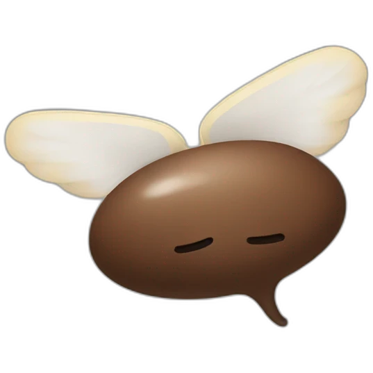 Flying poop emoji
