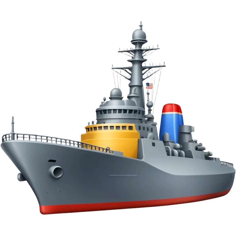 A naval destroyer ship emoji