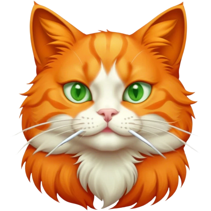 Orange cat smoking  emoji