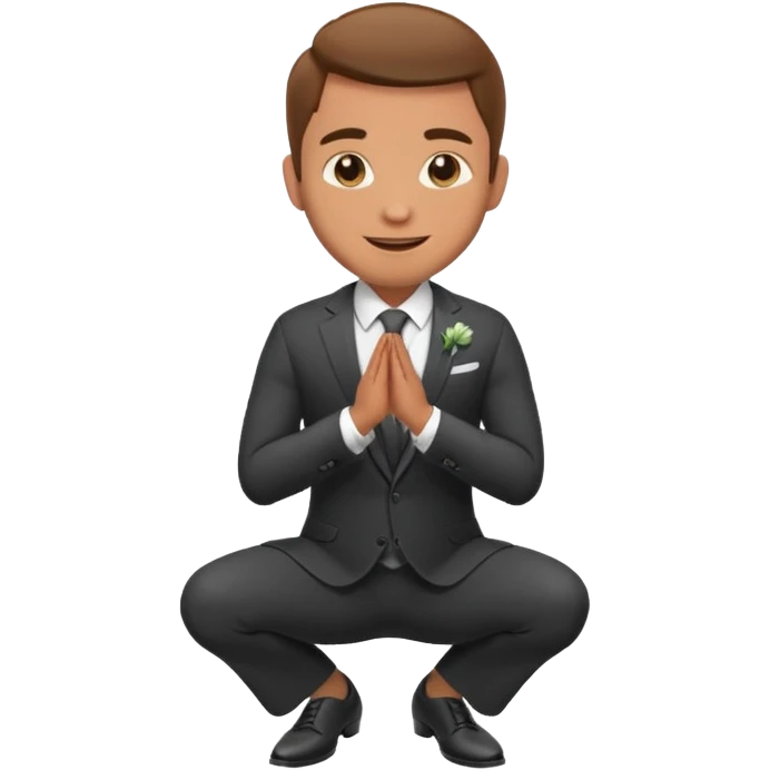 man kneeling and asking for marriage emoji