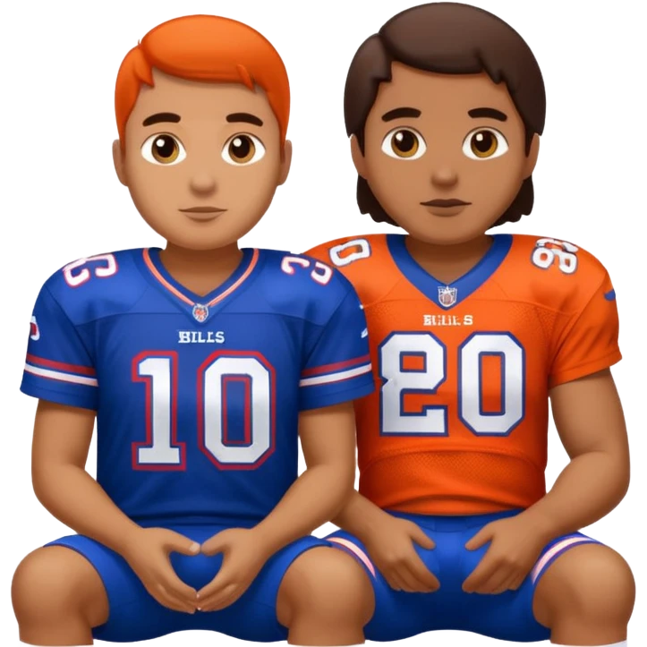 Denver bronco sitting on buffalo bill emoji
