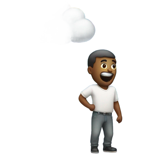 Man farting a rainbow  emoji