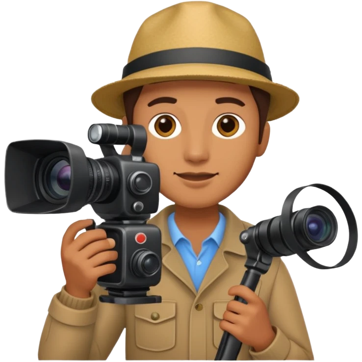 filming camera man  emoji