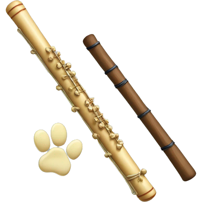 Cat's-paw and a flute emoji