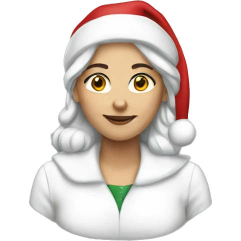 white female santa emoji