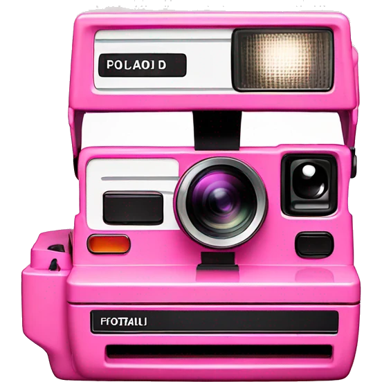 fujifilm pink Polaroid camera  emoji