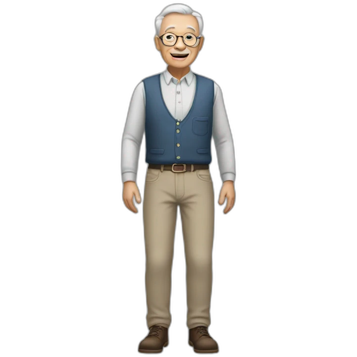 grandfather in trousers emoji