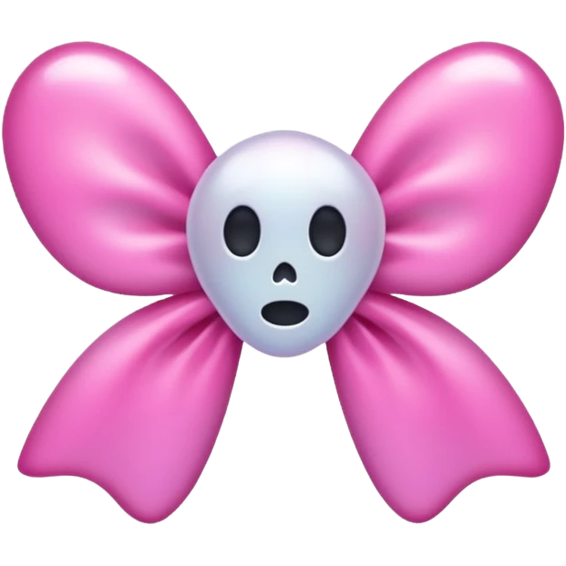 bow pink with ghost emoji