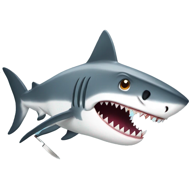 shark with knife emoji