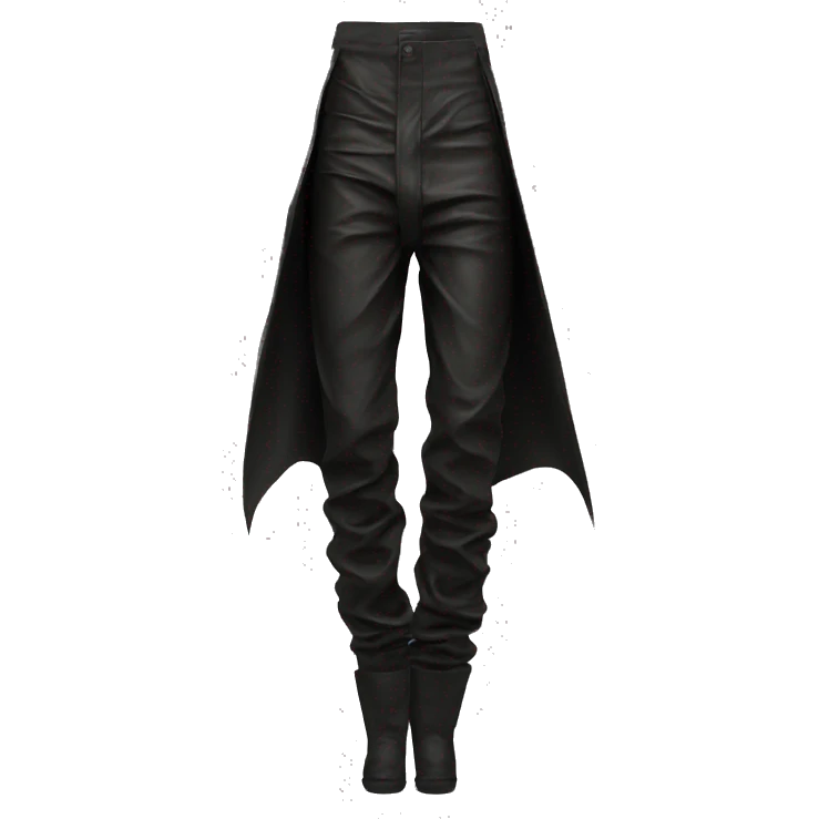 rick owens dark loose leather pants emoji
