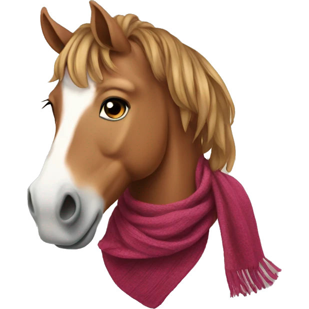 Horse with a scarf  emoji