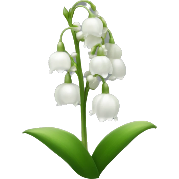 Single lily of the valley flower emoji