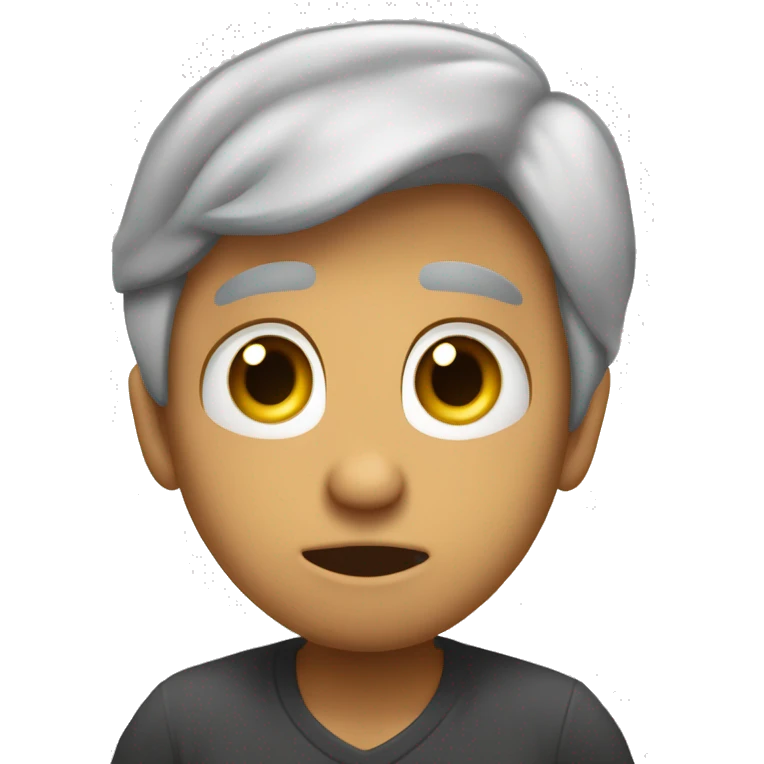 Quero que crie um emoji de uma morena clara, olhos amendoados chorando, boca triste emoji
