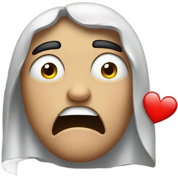 Pleading face with broken hearts emoji