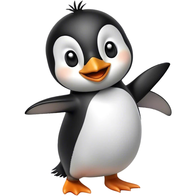 A penguin dancing emoji