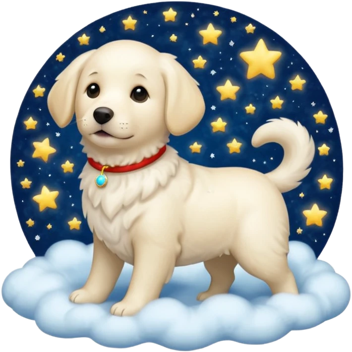 white labrador in space emoji
