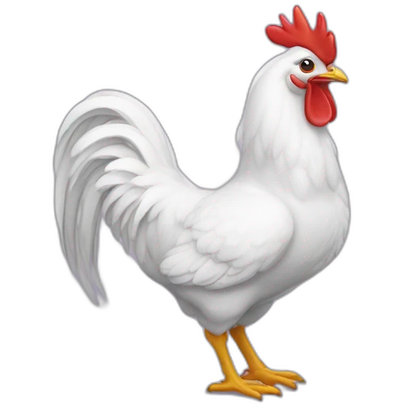 Poule sur licorne emoji