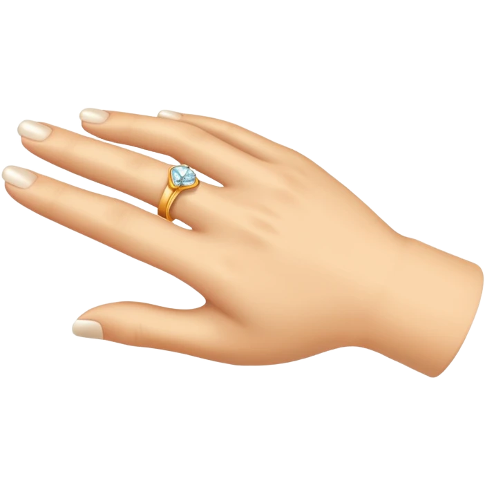 hand with wedding ring emoji