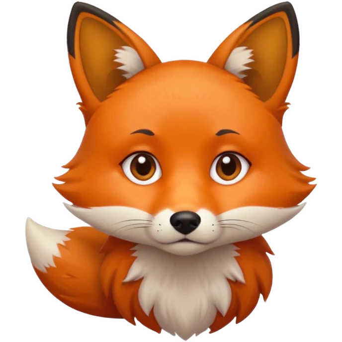 A fox doing puppy eyes emoji