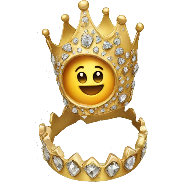 Una Corona de oro con diamantes  emoji