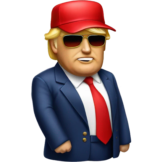 Donald Trump with a ”MAGA” Red hat emoji